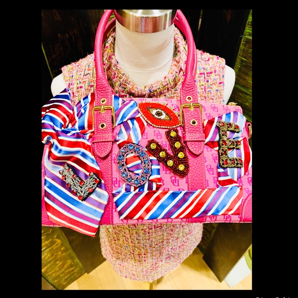 Upcycled Dooney & Bourke Pink Satchel Handbag 😍